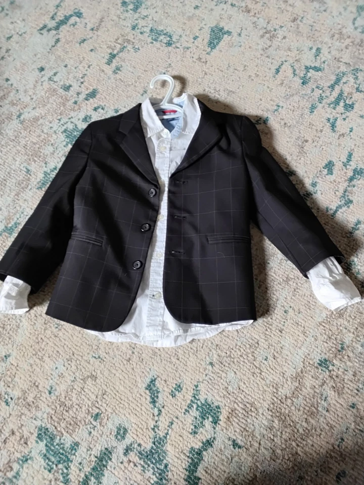 Boys Sport Jacket And Coat Set Size 7 And 10 Black And White - Image 1 of 4