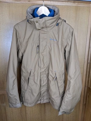 Quechua Decathlon Your Mountain Jacket Men M Beige Hooded Zip Pocket Outdoor - Image 1 of 4