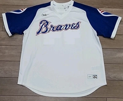 Camiseta deportiva retro Nike Hank Aaron Atlanta Braves colección Cooperstown grande $135 Foto 1 de 4