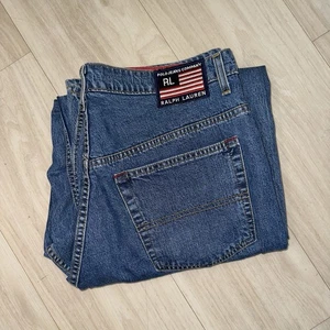 Vintage Y2k Polo Ralph Lauren Baggy Jeans Herren 36x33 Blau Fade Skater Wide Leg - Bild 1 von 11