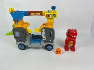 Vtech Toot toot 2-in-1 Dinosaur Park Truck Playset Electronic Lights & Sounds - Picture 1 of 7