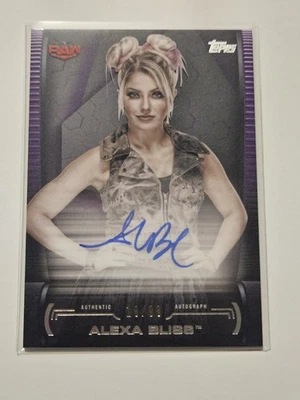 Alexa Bliss 2021 WWE Topps Undisputed Purple Autograph Auto /99 Raw Wrestling - Image 1 of 4