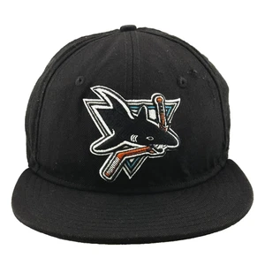 Adult SAN JOSE SHARKS NHL CAP Black - Size 7 7/8 - Picture 1 of 7