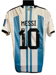2022 FIFA World Cup Argentina Lionel Messi Signed Jersey Beckett - Picture 1 of 10