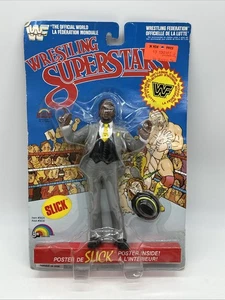 Vintage 1990 WWF Wrestling Superstars Action Figure - Slick - on Canadian Card 1 - Picture 1 of 19
