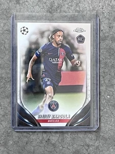 Bradley Barcola 2023-24 Topps Chrome UEFA #69 RC Paris Saint-Germain Rookie - Imagen 1 de 2