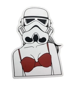 Pegatina Stormtrooper Girl - Vinilo Sexy Star Wars Fanart - Imagen 1 de 1