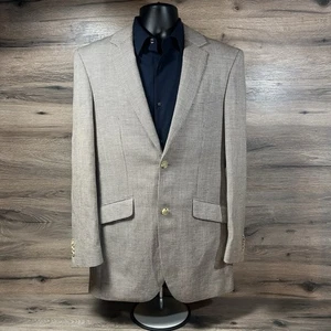 INDOCHINO Blazer Men's 40R Beige Wool & Linen Suit Jacket Blazer excellent - Picture 1 of 12