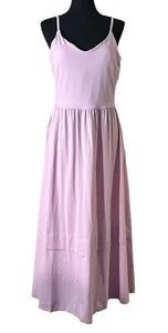 NWOT Athleta Elation V Neck Hybrid Dress Pockets Begonia Pink Size Medium $129 - Picture 1 of 13