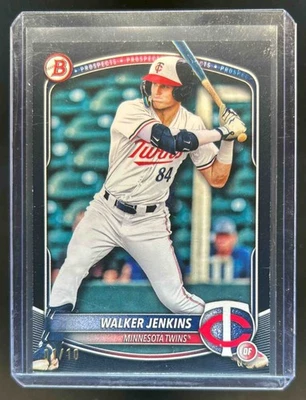 2025 Bowman Walker Jenkins Prospects Black Border #1/10 Twins - Image 1 of 2