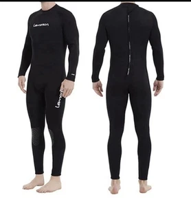 Lemorecn Schwarz Neopren Neoprenanzug Ganzkörper Badeanzug Herren Gr. MT NEU - Bild 1 von 5