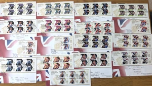 London 2012 Olympic & Paralympic GOLD 1st edition stamps - set of 17 - Picture 1 of 6
