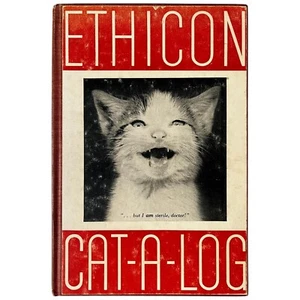 Vintage 1950 Ethicon Suture Laboratories Cat-A- Log Cat Kitty Fifth Printing - Picture 1 of 12
