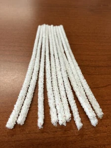 10 Pieces White 6" Long Chenille Pipe & Gun Cleaner 6mm Stems - Picture 1 of 6