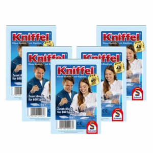 Schmidt Spiele Kniffelblock 5er Set Zusatzblock Familienspiel Spiel 5x600 Spiele - Bild 1 von 2