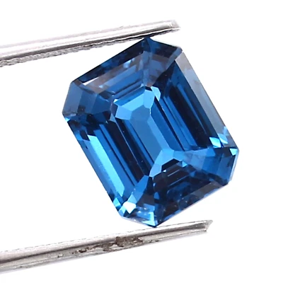 AAA Quality Natural Ceylon Fancy Blue Spinel Loose Gemstone Emerald Cut 9x7 MM - Image 1 of 4