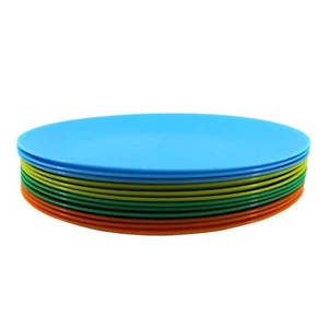 Plastic Dinner Plates Reusable Bpa Free Dishwasher Safe Microwaveable For Any Oc - Picture 1 of 8