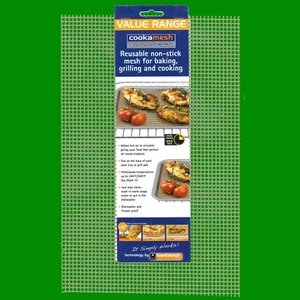 2x Non-Stick Grill Mesh Oven Liners Cooking Barbecue Baking Sheet 370mm x 240mm - Picture 1 of 1