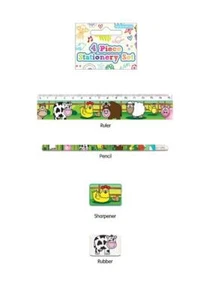 Juego de papelería de 4 piezas para animales de granja - Imagen 1 de 1