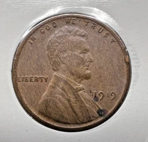 Rotated Die 1919 Lincoln Wheat Cent Error In 2x2 Flip - Picture 1 of 4