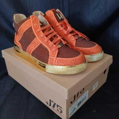 J75 Jump Spezia средний мужской кроссовок коричневый оранжевый страз золото размер 9 - Изображение 1 из 4