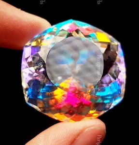 120 Crt Mystic Quarz Herzform Anhänger Größe Lose Edelstein - Bild 1 von 6
