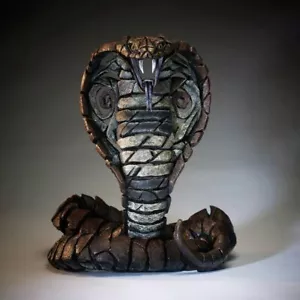 Cobra Edge Sculpture Figure Evocative Hand Painted Marble Castings Blend - Picture 1 of 4