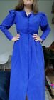 Laura Ashley Vintage 70?S Blue Corduroy Cottagecore Dress Size 10 S M