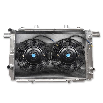 Radiador y ventiladores de aluminio de 3 filas para Mercedes-Benz R129 SL 280/320 AT 1993-2001 Foto 1 de 4