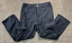 Aeropostale XL Mid Rise Straight Leg Black Cargo Pants - Picture 1 of 6