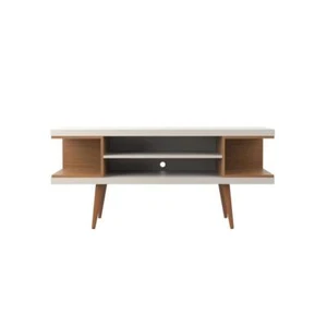 Manhattan Comfort TV Stands 53" Off-White+Maple Cream Composite Durable - Picture 1 of 3