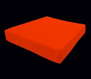 mb71t Deep Orange Flat Velvet Style 3D Box Thick Sofa Seat Cushion Cover Custom