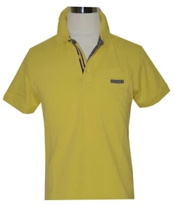 MAGLIA POLO UOMO taglia M cotone piquè manica corta giallo OCCASIONE taschino BB - Picture 1 of 2