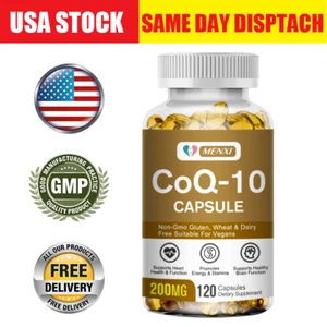 COQ 10 Coenzyme Q-10 200mg Cardiovascular Health, Increase Energy & Stamina - Picture 1 of 10