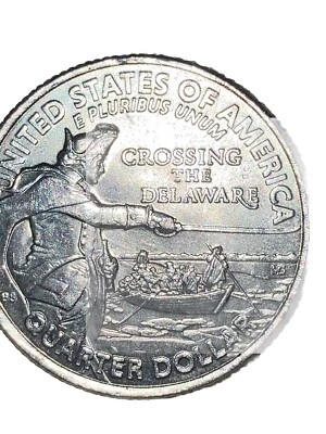 2021 P Quarter / Crossing the Delaware w/ large die chip error on crown of hat - Image 1 of 4