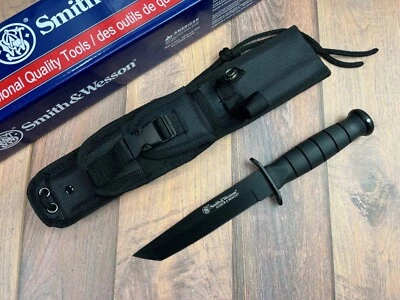 Faca fixa Smith & Search & Rescue Tanto 6" 7Cr17MoV alumínio preto SURT - Imagem 1 de 4