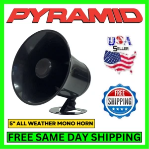Pyramid All Weather 5" PA Trumpet Horn Mono Extension Speaker Loud Siren System - Picture 1 of 5