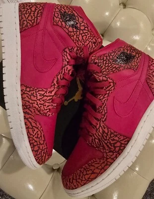 Talla 10 - Air Jordan 1 Retro Alto Elefante Rojo Foto 1 de 4