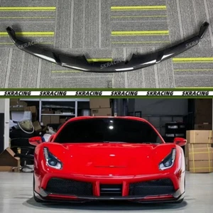Kits de carrocería de alerón labial de parachoques delantero de fibra de carbono real para Ferrari 488 2016-2019 - Imagen 1 de 19
