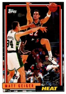 1992-93 Topps Matt Geiger Rookie Miami Heat #322 - Picture 1 of 2