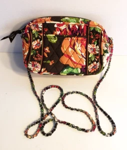Vera Bradley Women’s Brown Floral English Rose Chain Strap Crossbody Purse - Picture 1 of 6