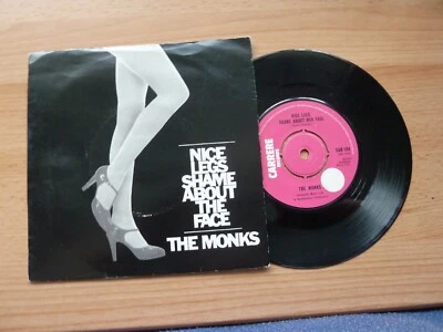 THE MONKS - NICE LEGS SHAME ABOUT THE FACE - 7" P/S SINGLE CARRERE CAR 104 -1979 - Image 1 of 4
