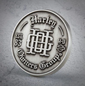 HARLEY DAVIDSON OWNERS GROUP MONOGRAM HOG VEST PIN  * NEW * BIKER JACKET PIN - Picture 1 of 2