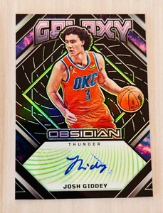 Josh Giddey 2022-23 Panini Obsidian Galaxy Green Etch Autograph Auto /25 - Picture 1 of 1