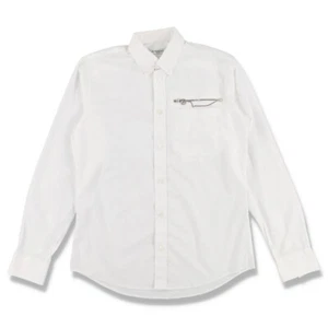 Givenchy White G Chain Zipped Pocket Shirt | Size 37 (S) Relaxed fit FW19 - Picture 1 of 6