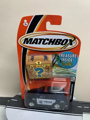 2005 Matchbox #27 Police Ford Expedition SUV Black & White 911 #731 1:64 NIP - Image 1 of 4