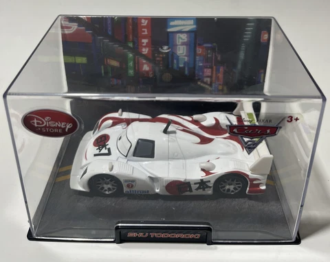 Disney Store Cars 2 Die Cast Collector Acrylic Case Shu Todoroki 1:43 Scale NEW Cover