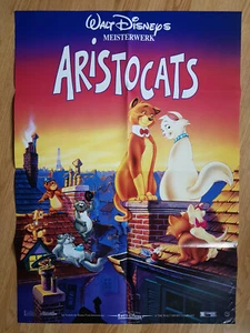 ARISTOCATS -  wonderful German 1-sheet poster 1986 WALT DISNEY animation - Picture 1 of 1