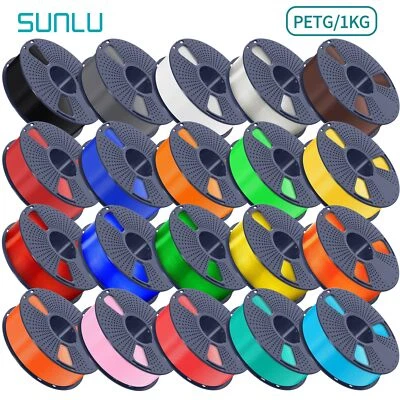 【Acheter 10 Paier pour 5】SUNLU 1.75mm PETG 3D Prrinting Filament 1KG Spool