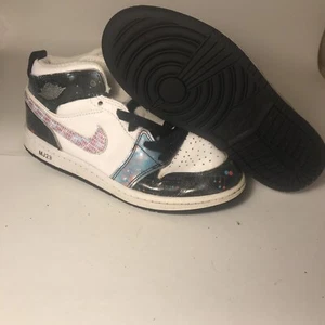 Nike Air Jordan 1 MID SE PS 2y Take Flight White Red Blue BQ6932-114 Shoes - Picture 1 of 10